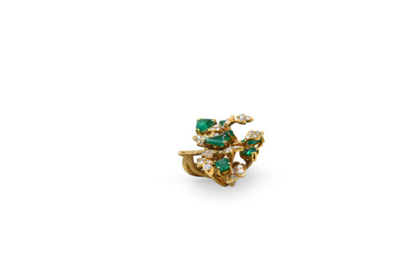 Vintage Emerald + Diamond Slide Pendant - Image 3