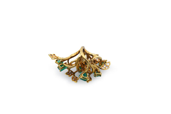 Vintage Emerald + Diamond Slide Pendant - Image 2