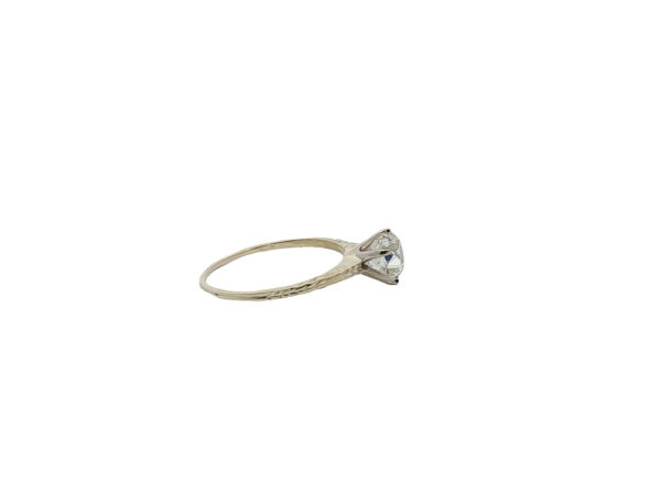 Antique Two-Tone Diamond Solitaire Ring - Image 3