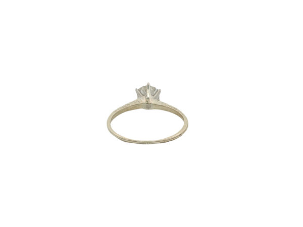 Antique Two-Tone Diamond Solitaire Ring - Image 4