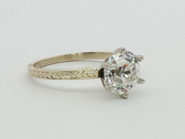 Old European Cut Diamond Solitaire Ring - Image 2