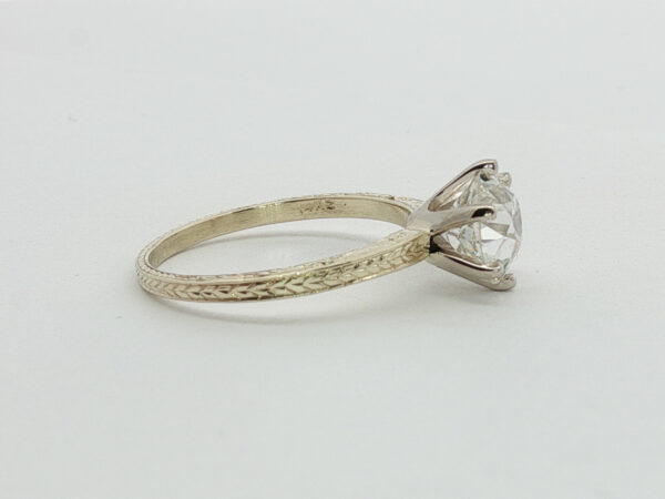Old European Cut Diamond Solitaire Ring - Image 4