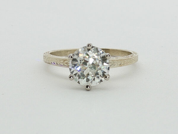 Old European Cut Diamond Solitaire Ring