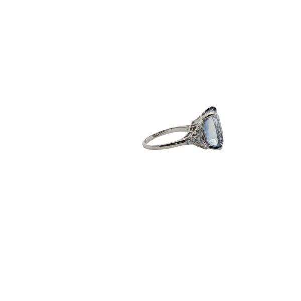 Vintage 10.38 Ct Sapphire + Diamond Cocktail Ring - Image 4