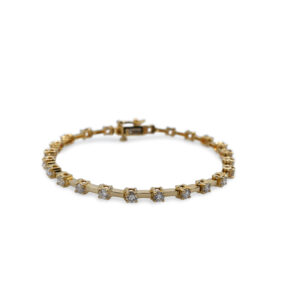 Diamond Bracelet With Bar Links