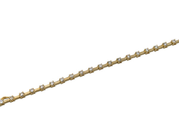 Diamond Bracelet With Bar Links - Image 2