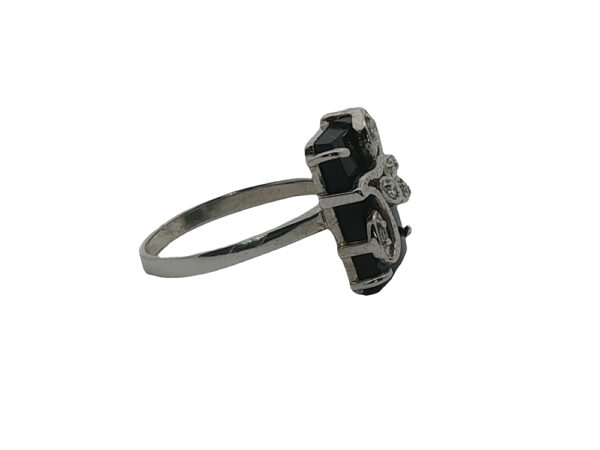 Vintage Onyx + Diamond Ring - Image 3