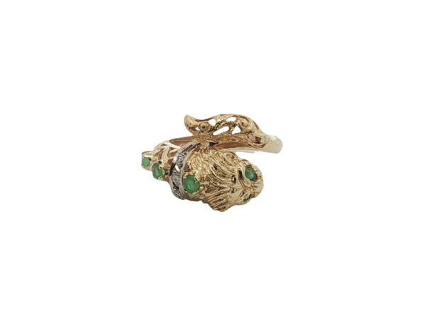 Vintage Yellow Gold Lion Ring - Image 2