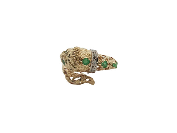 Vintage Yellow Gold Lion Ring - Image 3