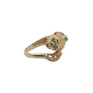 Vintage Yellow Gold Lion Ring