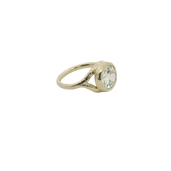 Custom 18k Gold Diamond Snake Ring - Image 2