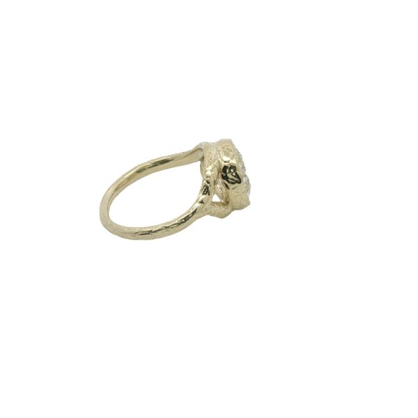 Custom 18k Gold Diamond Snake Ring - Image 3
