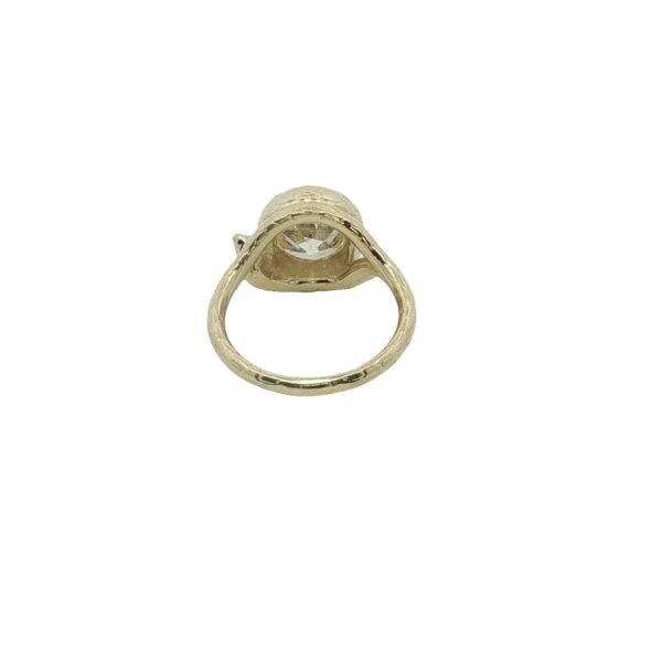 Custom 18k Gold Diamond Snake Ring - Image 4