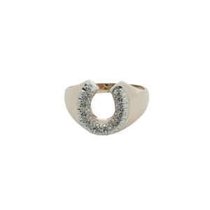 Two-Tone Diamond Horseshoe Ring
