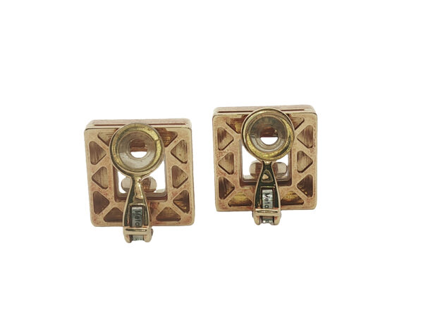 Chopard 18k Yellow Gold Diamond Happy Earrings - Image 3