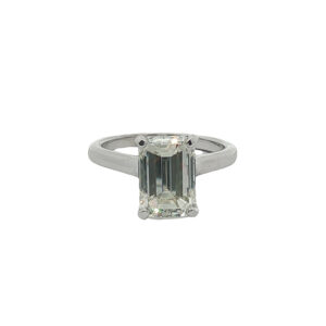 3.25 Ct Emerald Cut Diamond Engagement Ring