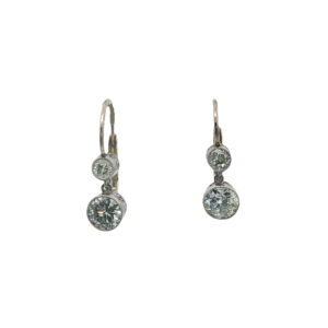 Antique Style Old European Cut Diamond Earrings