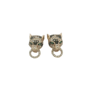 Effy Diamond Panther Earrings