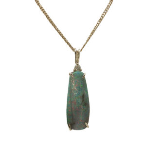 Custom Boulder Opal Pendant Necklace