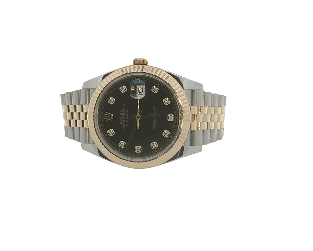 Two Tone 41 MM Rolex Datejust Wristwatch