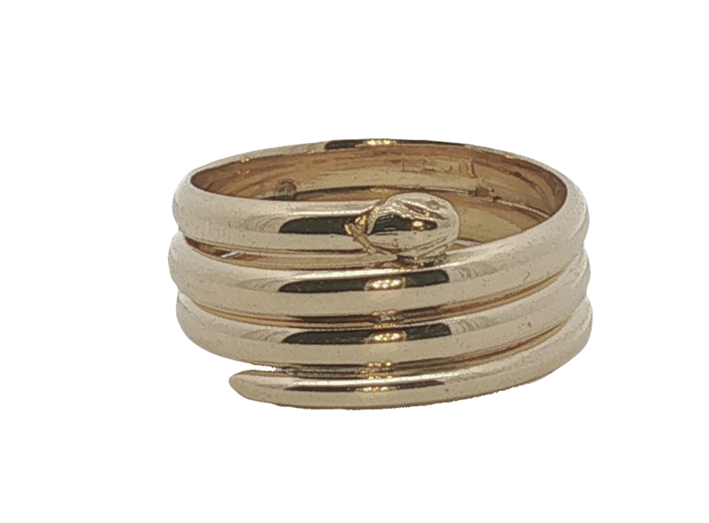 Triple Coiled Snake Ring