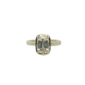 Custom 2.14 Ct Old Mine Cushion Cut Diamond Ring