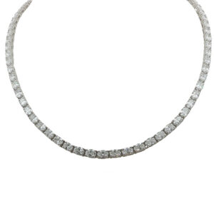 East West Oval Diamond Tennis Necklace