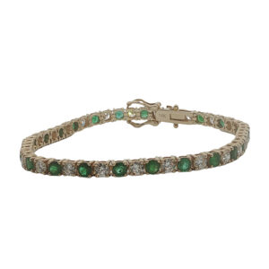 Eye-Catching Emerald + Diamond Bracelet