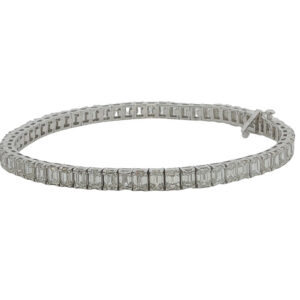 Emerald Cut Diamond Tennis Bracelet