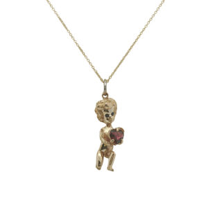 Vintage Child With Heart Pendant