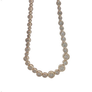 Bezel-Set Diamond Tennis Necklace