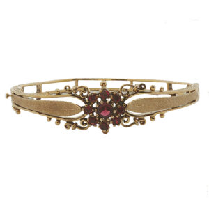 Victorian-Style Garnet Bangle