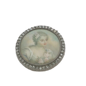 Georgian Hand-Painted Brooch