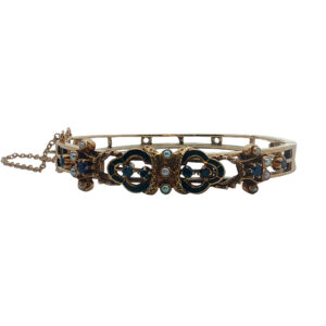Victorian Revival Enamel Bangle